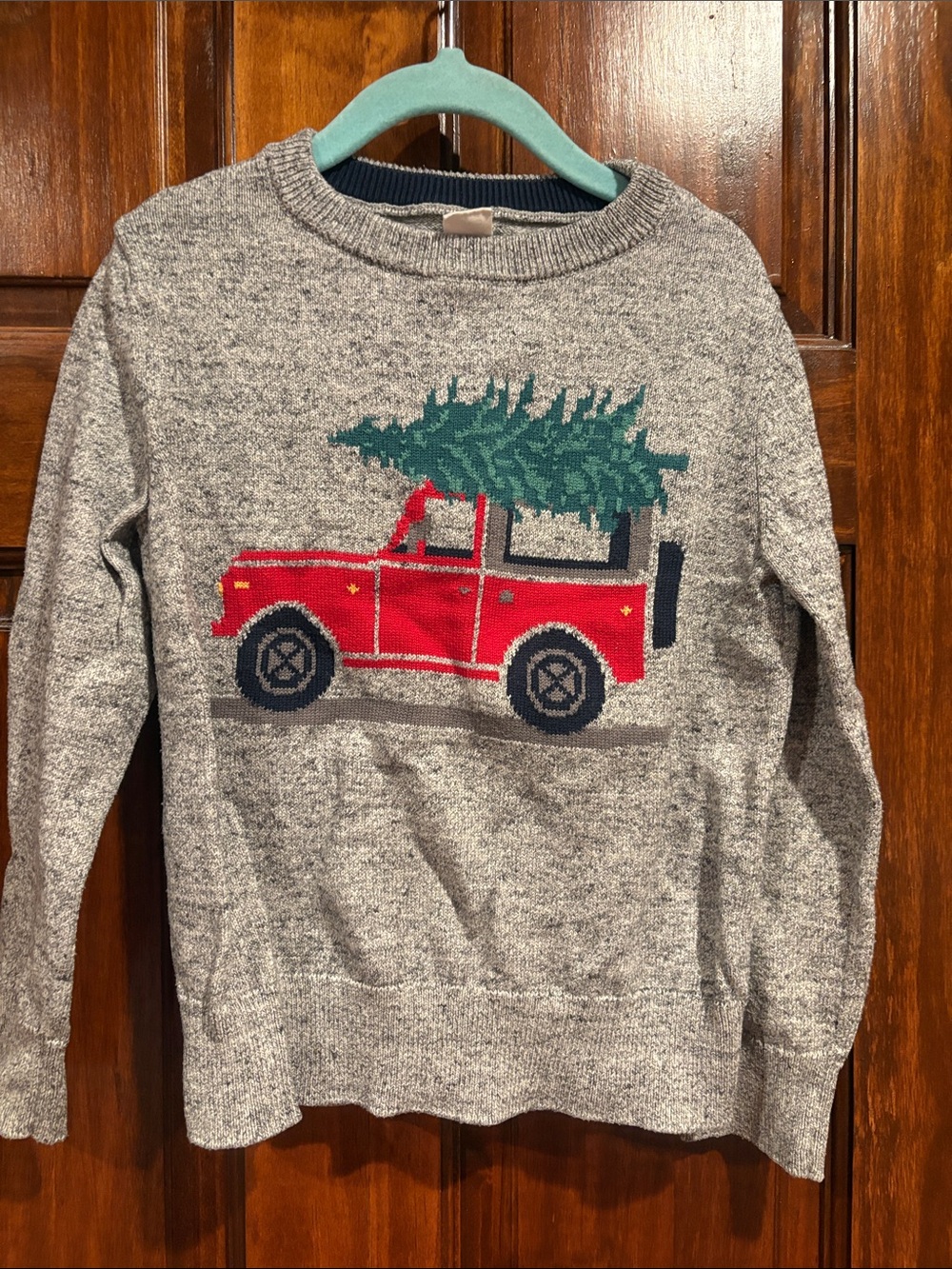 Gap kids Holiday Christmas Sweater with Red Truck and Green Tree